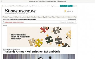 Süddeutsche Zeitung auf dem iPad am 20. Mai 2014